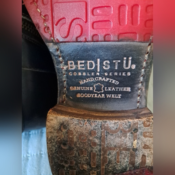 Bed Stu Manchester Distressed Leather Upper High Boots with Lace Accents - Picture 5 of 15